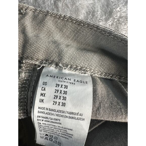 American Eagle Men’s Next Level Flex Skinny Jeans – Light Grey – Size 29x30 - Picture 3 of 8